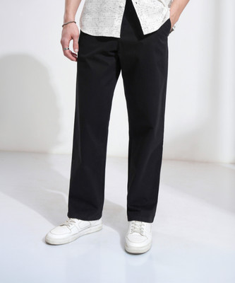 LOCOMOTIVE Regular Fit Men Black Trousers