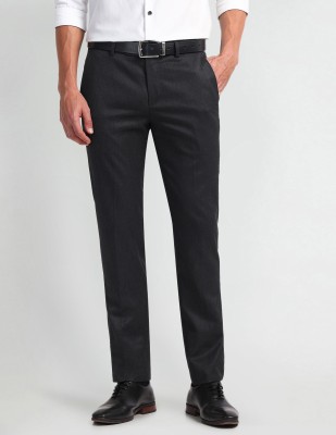 ARROW Regular Fit Men Black Trousers