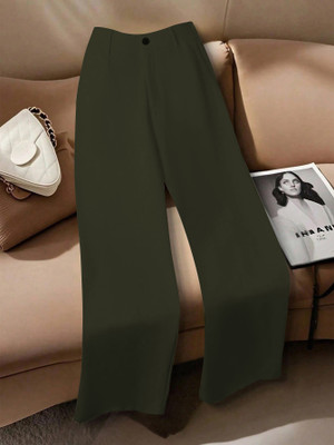Toochki Regular Fit Women Green Trousers