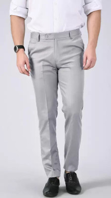The DS Regular Fit Men Grey Trousers