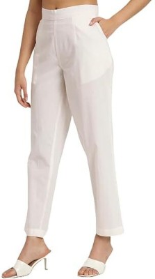 Rahul Collections Regular Fit Women White Trousers