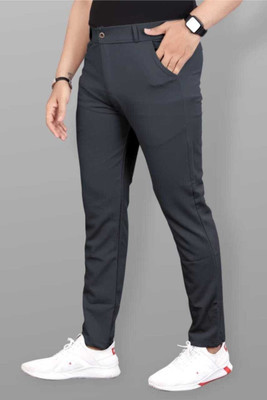 We Perfect Slim Fit Men Grey Trousers