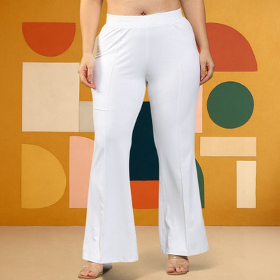 Anitafashion Loose Fit Women White Trousers