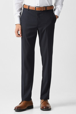 VAN HEUSEN Slim Fit Men Dark Blue Trousers