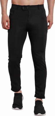 DEEDAT Regular Fit Men Black Trousers