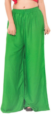 HouseOfCommon Flared Women Green Trousers