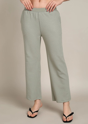 Alan Jones Relaxed Women Light Green Trousers