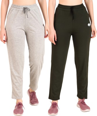 GAA Regular Fit Women Grey, Dark Green Trousers