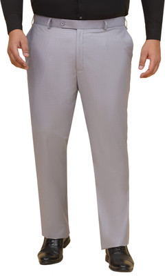 JOHN PRIDE Regular Fit Men Silver Trousers