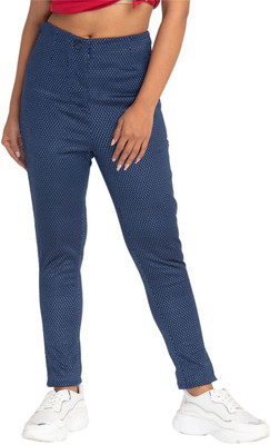 Globus Slim Fit Women Blue Trousers