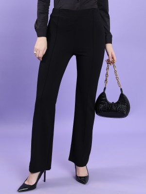 Tokyo Talkies Regular Fit Women Black Trousers