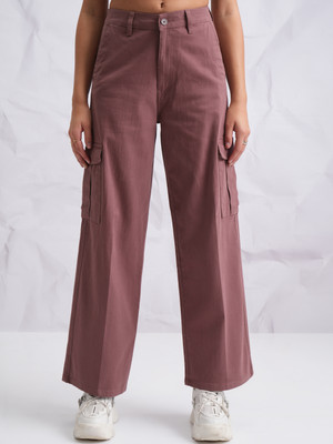 Tokyo Talkies Regular Fit Women Red Trousers