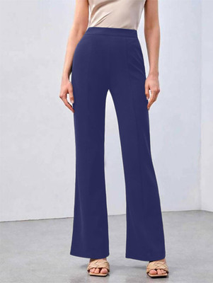 Maheshvi Regular Fit Women Dark Blue Trousers