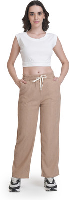 manra Regular Fit Women Beige Trousers