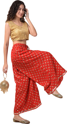 A R SILK DUPATTA HUB Regular Fit Women Red Trousers