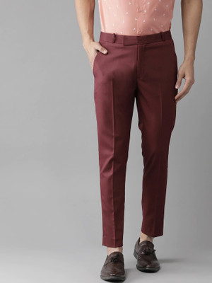 FUBAR Regular Fit Men Maroon Trousers