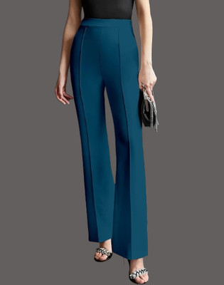 HouseOfCommon Regular Fit Women Blue Trousers
