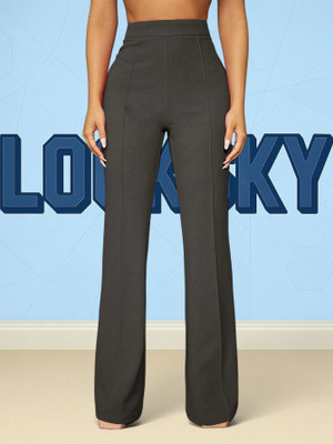 Anitafashion Comfort Fit, Regular Fit Women Grey Trousers