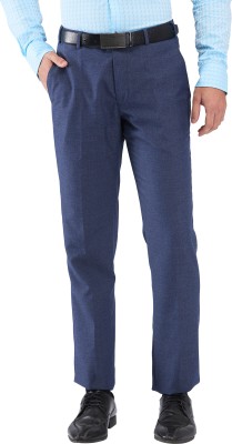 PARK AVENUE Regular Fit Men Blue Trousers