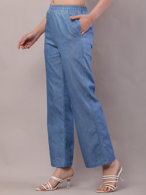 Aasma Creatives Regular Fit Women Blue Trousers
