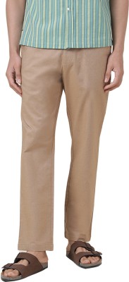 Fabindia Straight Fit Men Brown Trousers