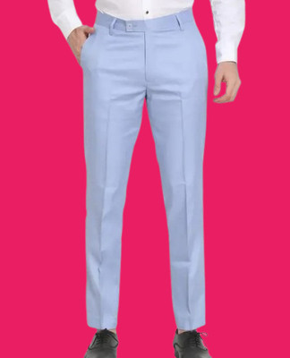 Aro Regular Fit Men Blue Trousers