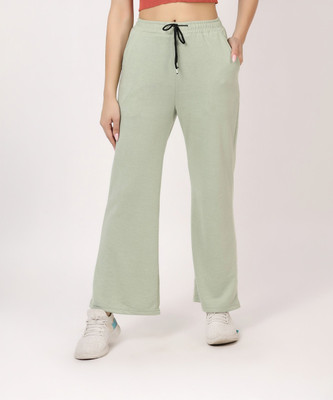 CLOTHINK India Regular Fit Women Light Green Trousers