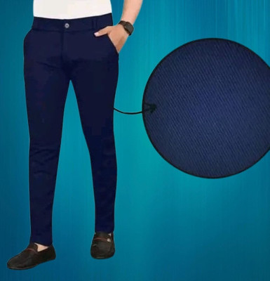 Advikfashion Slim Fit Men Blue Trousers