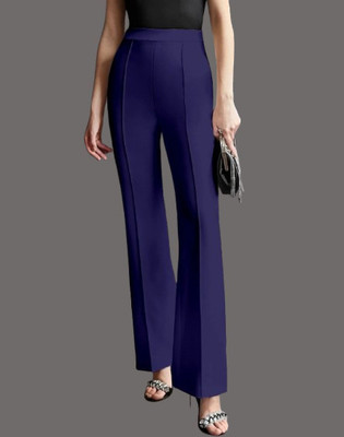 HouseOfCommon Regular Fit Women Blue Trousers