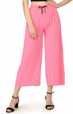 TheAyush Relaxed Women Pink Trousers