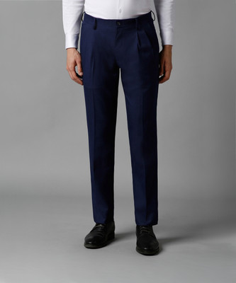 LOUIS PHILIPPE Regular Fit Men Dark Blue Trousers
