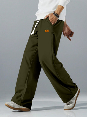 Rajovati Loose Fit Men Dark Green Trousers