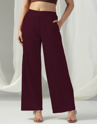 Selvia Relaxed Women Purple Trousers