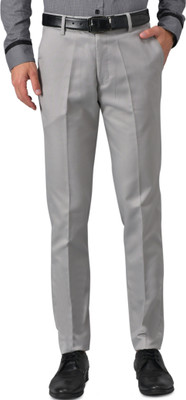 SLC Formal Trousers/ Formal Pant Regular Fit Men Grey Trousers