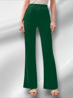 HouseOfCommon Regular Fit Women Green Trousers