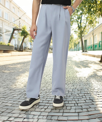 Urbano Fashion Loose Fit Men Light Blue Trousers