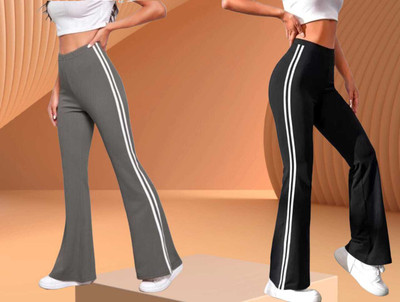 L Fashion Jeans Regular Fit Women Black, Grey Trousers