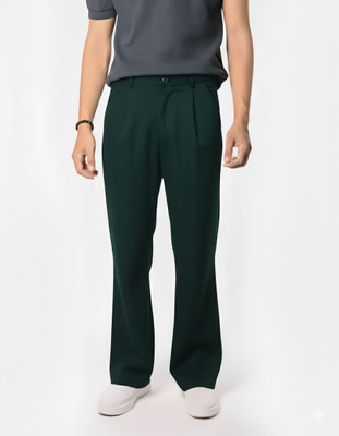 NEXTFLY Relaxed Men Dark Green Trousers