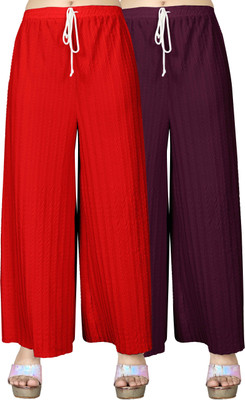 JB Enterprises Comfort Fit Women Red, Purple Trousers