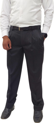 Clavelite Regular Fit Men Black Trousers
