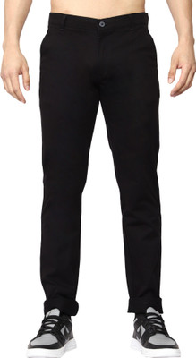 JUST BLACK Regular Fit Men Black Trousers