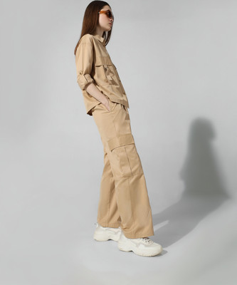 ONLY Relaxed Women Brown Trousers