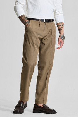 Snitch Slim Fit Men Brown Trousers