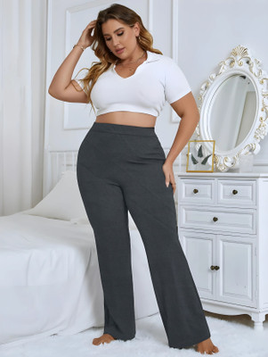 fashion plus point Regular Fit Women Grey Trousers