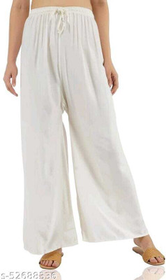 ABNF Regular Fit Women White Trousers