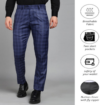Maleno Slim Fit Men Blue Trousers