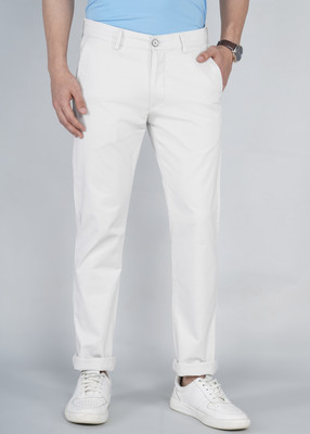 PETER ENGLAND Regular Fit Men Silver Trousers