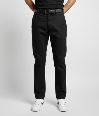 GIC Slim Fit Men Black Trousers