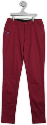 Allen Solly Regular Fit Boys Red Trousers