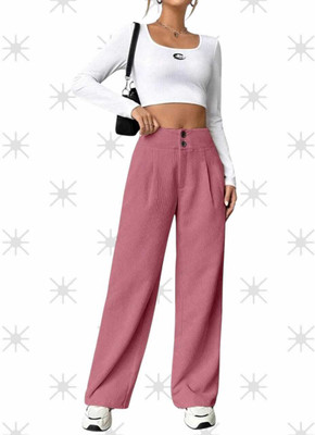 Aarya Fashion Regular Fit Women Pink Trousers